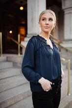 Load image into Gallery viewer, Nova Neck Tie Blouse - FINAL SALE