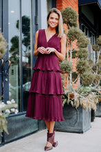 Load image into Gallery viewer, Tiered V Neck Dress