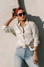 Load image into Gallery viewer, Bray Button Down Top in Cream - FINAL SALE