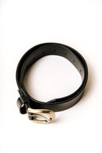 Load image into Gallery viewer, Black Genuine Leather Belt