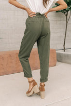 Load image into Gallery viewer, Tencel Paperbag Pants in Olive