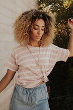 Load image into Gallery viewer, Moonstone Striped Tee in Pink