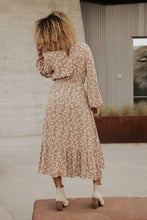 Load image into Gallery viewer, Ditsy Floral Midi Dress in Mocha