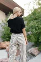 Load image into Gallery viewer, Lucy Paperbag Stripe Pants in Taupe