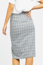 Load image into Gallery viewer, Beverly Plaid Skirt in Grey