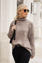 Load image into Gallery viewer, Vero Moda Bethany Oversized Roll Neck Sweater in Taupe-FINAL SALE
