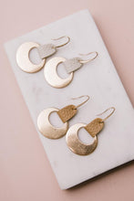 Load image into Gallery viewer, Manu Bay Leather + Metal Earrings in Brown

