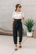 Load image into Gallery viewer, Nalei Embroidered Trim Top in Ivory
