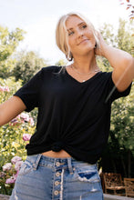 Load image into Gallery viewer, Essentials V Neck Tee in Black
