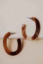 Load image into Gallery viewer, Marble Pattern Hoop Earrings in Pink
