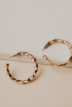 Load image into Gallery viewer, Textured Twist Hoop Earrings
