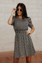 Load image into Gallery viewer, Puff Short Sleeve Floral Dress
