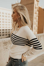 Load image into Gallery viewer, Rianne Striped Sweater in Cream
