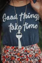 Load image into Gallery viewer, Lucky Me Tassel Necklace in White

